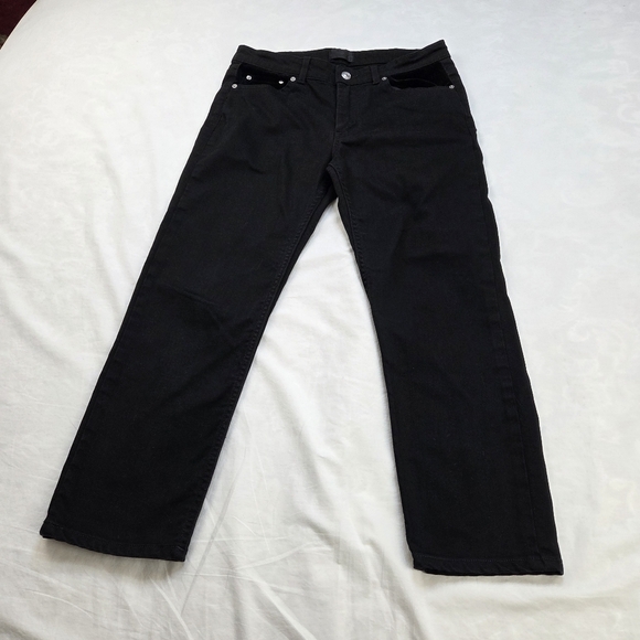 Acne Studios Acne Row Black Velvet Women's Jeans Size 28 Made in Italy - Picture 11 of 13